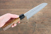 Sakai Takayuki Silver Steel No.3 Nashiji Santoku Japanese Knife 170mm Black Persimmon Handle - Japanny - Best Japanese Knife