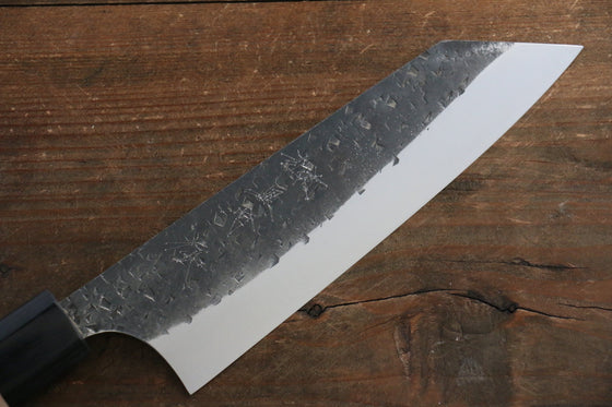 Yu Kurosaki Blue Super Hammered Bunka 165mm Padoauk Handle - Japanny - Best Japanese Knife