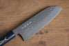 Makoto Kurosaki Sanma SPG2 Hammered(Maru) Santoku  165mm Wood(Lacquered) Handle - Japanny - Best Japanese Knife