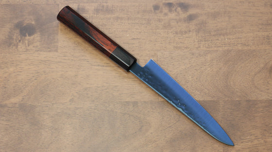 Seisuke SK-85 steel Ion plating Hammered Petty-Utility 150mm Red Pakka wood Handle - Japanny - Best Japanese Knife