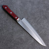 Seisuke Blue Super Migaki Finished Gyuto  180mm Red and Black Pakka wood Handle - Japanny - Best Japanese Knife