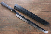 Sakai Takayuki Honyaki Blue Steel No.2 Mirrored Finish Sakimaru Takohiki 300mm Ebony with Ring Handle with Sheath - Japanny - Best Japanese Knife