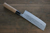 Seisuke Blue Steel No.2 Nashiji Nakiri 165mm Chestnut Handle - Japanny - Best Japanese Knife