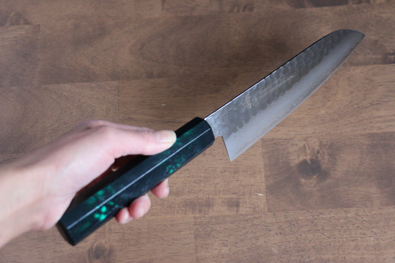 Sakai Takayuki Nanairo VG10 33 Layer Santoku 180mm ABS resin(Green tortoiseshell) Handle - Japanny - Best Japanese Knife