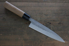  Seisuke Blue Steel No.2 Nashiji Hiraki  165mm Chestnut Handle - Japanny - Best Japanese Knife