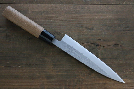 Seisuke Blue Steel No.2 Nashiji Hiraki  165mm Chestnut Handle - Japanny - Best Japanese Knife