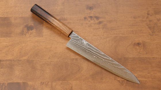 Kajin Cobalt Special Steel Damascus Gyuto 240mm Burnt Oak (Mehakkaku) Handle - Japanny - Best Japanese Knife