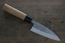  Seisuke Blue Steel No.2 Nashiji Ajikiri  105mm Chestnut Handle - Japanny - Best Japanese Knife