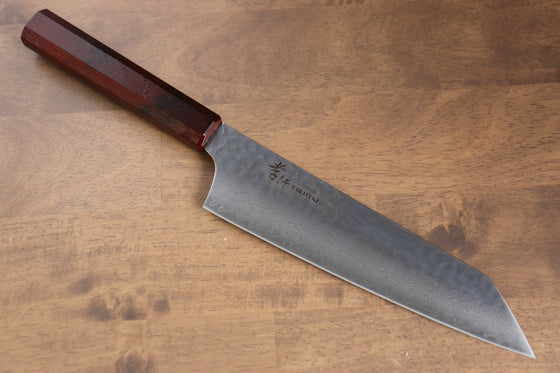 Sakai Takayuki Nanairo VG10 33 Layer Kengata Gyuto  190mm ABS resin(Tortoiseshell) Handle - Japanny - Best Japanese Knife