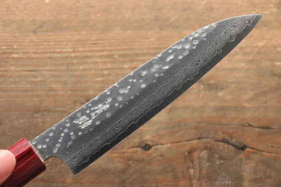 Seisuke VG10 16 Layer Hammered Damascus Petty-Utility 135mm with Magnolia Handle - Japanny - Best Japanese Knife