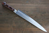 Seisuke VG10 17 Layer Damascus sujihiki  240mm Mahogany Handle - Japanny - Best Japanese Knife
