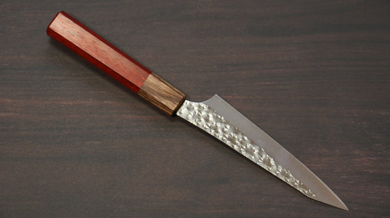 Yu Kurosaki Senko Ei R2/SG2 Hammered Petty-Utility 130mm Padoauk Handle - Japanny - Best Japanese Knife