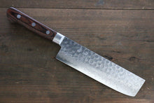  Seisuke VG10 17 Layer Damascus Nakiri  165mm Mahogany Handle - Japanny - Best Japanese Knife