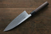 Hideo Kitaoka [Left Handed] Blue Steel No.2 Damascus Deba  180mm Shitan Handle - Japanny - Best Japanese Knife
