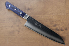  Seisuke Seiun VG10 33 Layer Damascus Santoku Japanese Knife 180mm Blue Pakka wood Handle - Japanny - Best Japanese Knife