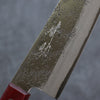 Seisuke Blue Super Hammered Santoku 165mm Red Pakka wood Handle - Japanny - Best Japanese Knife