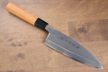  Sakai Takayuki Hakugin INOX Mirrored Finish Deba  180mm Yew tree Handle - Japanny - Best Japanese Knife