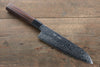 Seisuke AUS10 Damascus Santoku Japanese Knife 180mm Shitan Handle - Japanny - Best Japanese Knife