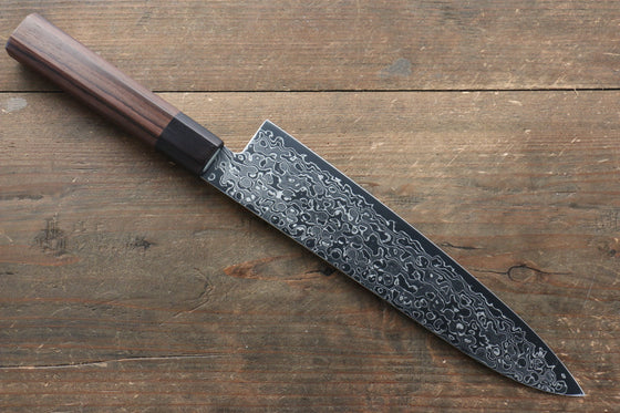 Seisuke AUS10 Damascus Gyuto  210mm Shitan Handle - Japanny - Best Japanese Knife