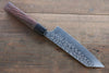 Yu Kurosaki Shizuku R2/SG Hammered Bunka Japanese Chef Knife 165mm with Shitan handle (Black) - Japanny - Best Japanese Knife