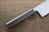 Kanetsune White Steel No.2 11 Layer Damascus Nakiri Japanese Chef Knife 165mm Shitan Handle - Japanny - Best Japanese Knife