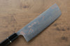 Takeshi Saji Blue Steel No.2 Colored Damascus Nakiri  165mm Ebony with Ring Handle - Japanny - Best Japanese Knife