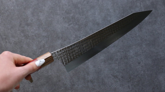 Yu Kurosaki Senko Ei R2/SG2 Hammered Gyuto  270mm Padoauk Handle - Japanny - Best Japanese Knife