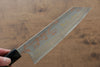 Takeshi Saji Blue Steel No.2 Colored Damascus Bunka  165mm Ebony with Ring Handle - Japanny - Best Japanese Knife