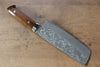 Takeshi Saji VG10 Black Damascus Nakiri  170mm Ironwood Handle - Japanny - Best Japanese Knife