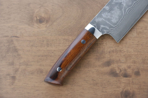 Takeshi Saji VG10 Black Damascus Nakiri  170mm Ironwood Handle - Japanny - Best Japanese Knife