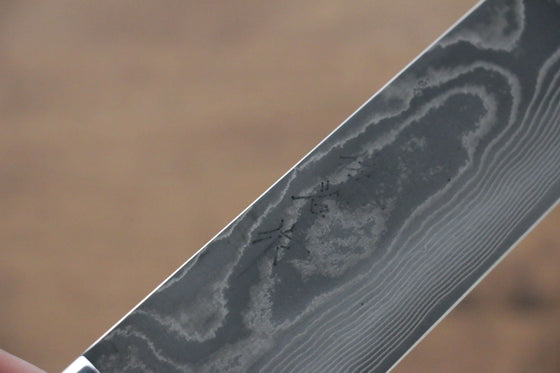 Takeshi Saji VG10 Black Damascus Sujihiki Japanese Knife 240mm Ironwood Handle - Japanny - Best Japanese Knife