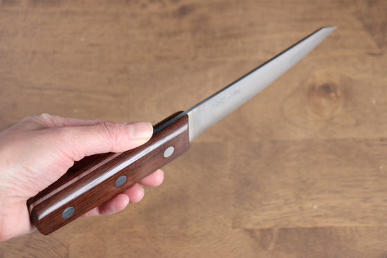 Seisuke Sanzoku Japanese Steel Honesuki Boning (Maru) 150mm Shitan Handle - Japanny - Best Japanese Knife