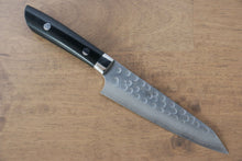  Takeshi Saji SRS13 Hammered Kiritsuke Petty-Utility 135mm Black Micarta Handle - Japanny - Best Japanese Knife