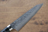 Takeshi Saji SRS13 Hammered Kiritsuke Petty-Utility Japanese Knife 135mm Black Micarta Handle - Japanny - Best Japanese Knife