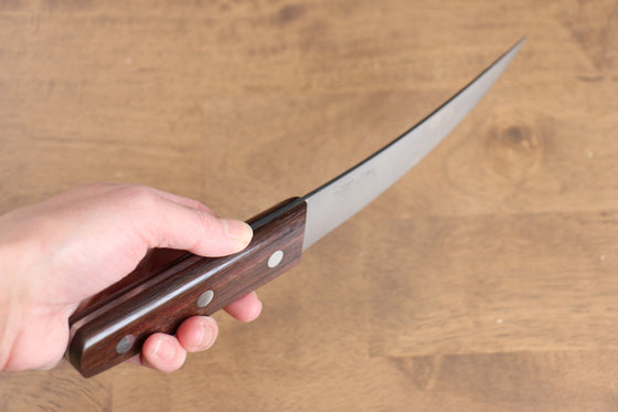 Seisuke Sanzoku Japanese Steel Butcher(Small)  150mm Shitan Handle - Japanny - Best Japanese Knife