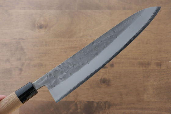 Seisuke Blue Steel No.2 Nashiji Gyuto 240mm Chestnut Handle - Japanny - Best Japanese Knife