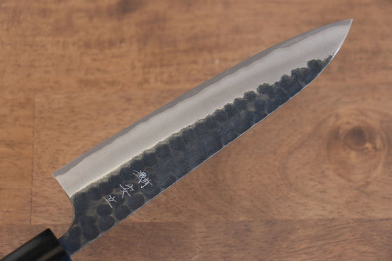 Katsushige Anryu Blue Super Petty-Utility  150mm Shitan Handle - Japanny - Best Japanese Knife