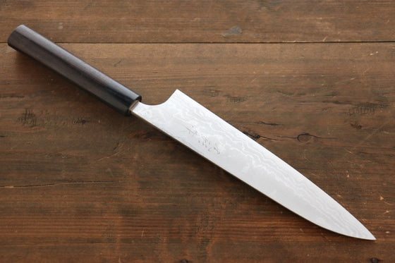 Ogata White Steel No.2 Damascus Migaki Finished Gyuto 210mm with Shitan Handle - Japanny - Best Japanese Knife