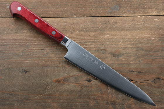 Takamura Knives R2/SG2 Petty-Utility 150mm with Red Pakka wood Handle - Japanny - Best Japanese Knife