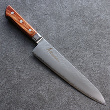  Sakai Takayuki VG5 Hammered Gyuto Japanese Knife 210mm Brown Pakka wood Handle - Japanny - Best Japanese Knife