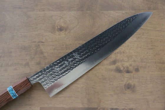 Yu Kurosaki Senko R2/SG2 Hammered Gyuto  270mm Maple(With turquoise ring Brown) Handle - Japanny - Best Japanese Knife