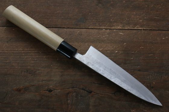 Fujiwara Teruyasu White Steel No.1 Nashiji Petty-Utility 135mm with Magnolia Handle - Japanny - Best Japanese Knife