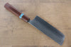 Yu Kurosaki Senko R2/SG2 Hammered Nakiri  165mm Maple(With turquoise ring Brown) Handle - Japanny - Best Japanese Knife
