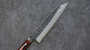 Yoshimi Kato Blue Super Kurouchi Kiritsuke Gyuto 210mm Pakka wood Handle - Japanny - Best Japanese Knife