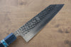 Yu Kurosaki Senko R2/SG2 Hammered Bunka  165mm Maple(With turquoise ring Blue) Handle - Japanny - Best Japanese Knife