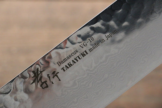 Sakai Takayuki VG10 33 Layer Damascus Nakiri 160mm Keyaki (Japanese Elm) Handle - Japanny - Best Japanese Knife