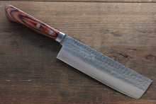  Kunihira VG1 Hammered Usuba Japanese Knife 165mm Mahogany Handle - Japanny - Best Japanese Knife
