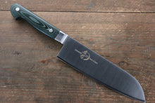  Sakai Takayuki Grand Chef Grand Chef Swedish Steel Santoku 180mm Green Micarta Handle - Japanny - Best Japanese Knife