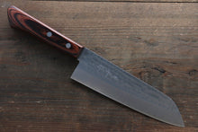  Kunihira VG1 Hammered Santoku 170mm Mahogany (Super Deal)Handle - Japanny - Best Japanese Knife