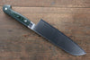 Sakai Takayuki Grand Chef Grand Chef Swedish Steel-stn Santoku  180mm Green Micarta Handle - Japanny - Best Japanese Knife